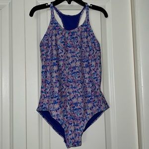 Athleta girl Santorini racerback one piece size M/8-10